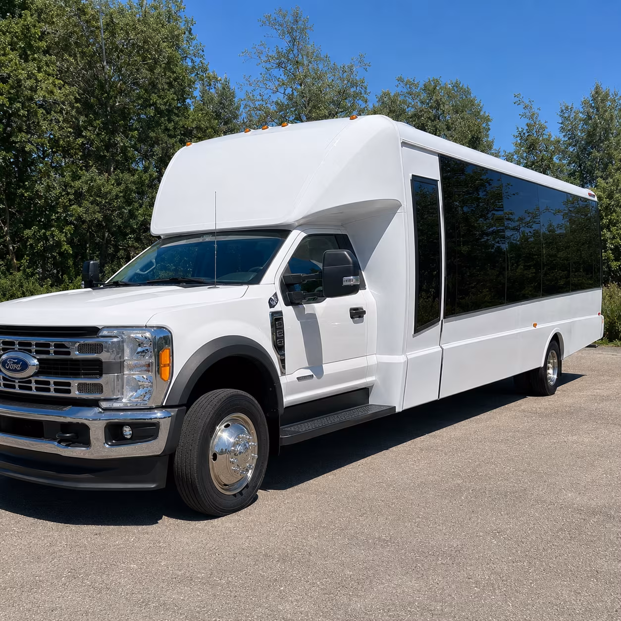 choose the bus color size and amenities that match your wedding day