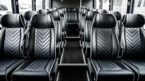 25 passenger minibus inside fort worth