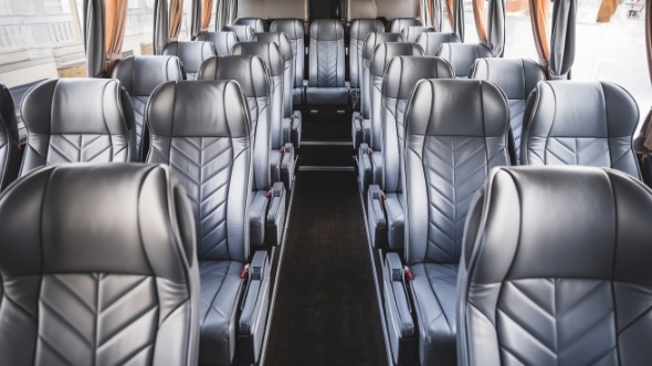 56 passenger charter bus interior view