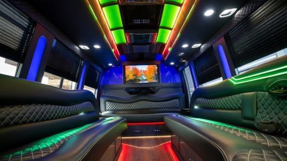 fort worth sprinter limo rental interior