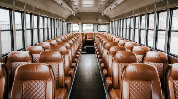 school bus rental interior allen